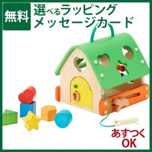 木のおもちゃ エドインター あそびのおうち 型はめ 指先知育 3歳 おもちゃ 知育玩具 入園 入学｜comoc-anbau