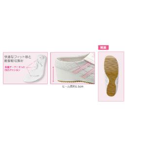 厚底サイドメッシュウェッジナースサンダル レデ...の詳細画像3