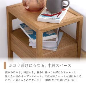 ナイトテーブル サイドテーブル 木製 無垢材 ...の詳細画像4