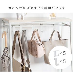 薄型 棚付きバッグハンガー ロータイプ スリム...の詳細画像4