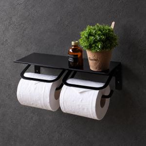 トイレットペーパーホルダー 2連 ダブル 棚付...の詳細画像4