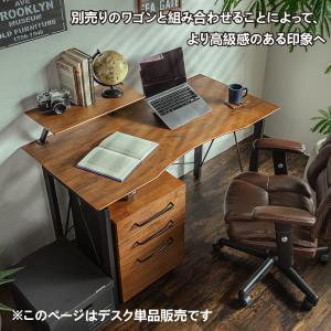 パソコンデスク 机 おしゃれ 天然木 ウォール...の詳細画像2