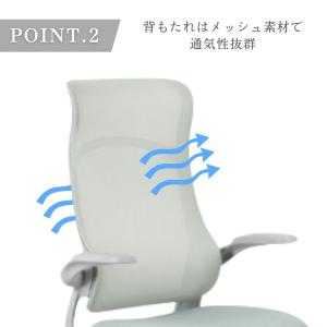 肘跳ね上げ式 オフィスチェア 回転式 肘付き ...の詳細画像3