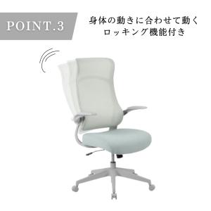 肘跳ね上げ式 オフィスチェア 回転式 肘付き ...の詳細画像4