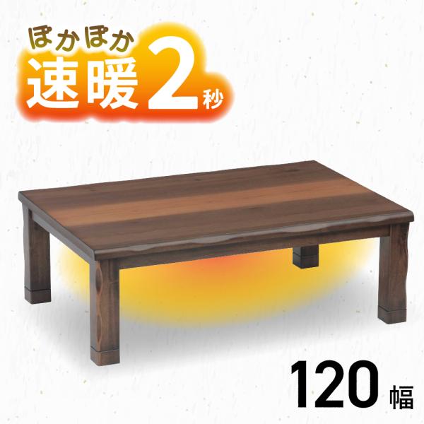 こたつ テーブル 幅120cm 赤城 ロータイプ 4人用 長方形 家具調 コタツ 120×80 オー...