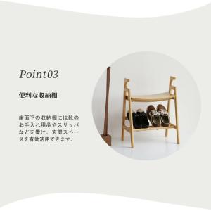 玄関ベンチ 玄関椅子 ILC-3734 NA ...の詳細画像5