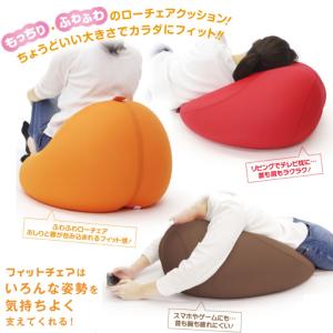 MOGU フィットチェア 本体 カバー付き ビ...の詳細画像1