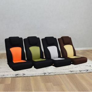 座椅子 フロアチェア 無段階 リクライニング ...の詳細画像1