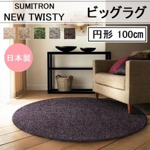 スミノエ ラグマット シャギーラグ ニューツイスティ 100cm円形