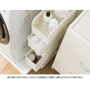 ランドリーチェスト 幅15cm スリム 3段 ...の詳細画像5