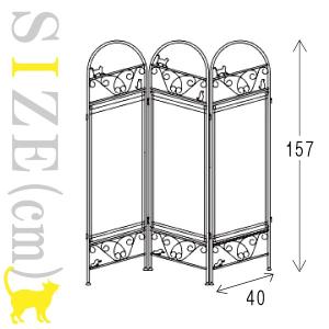 猫のパーテーション SK-2828 3連 宮武...の詳細画像4