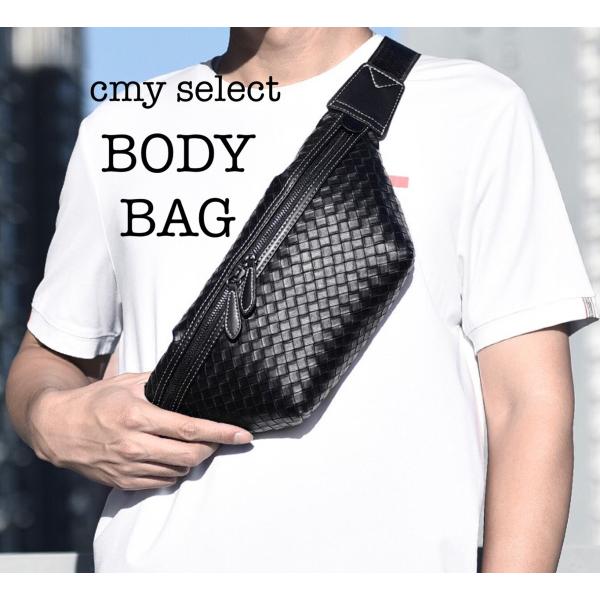 編み込み ボディバッグ ウエストバッグ ウエストポーチ メンズ レディース ツーリング バイク 小さ...