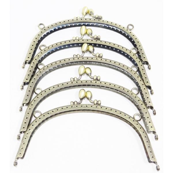 がま口 口金 どんぐり 5個セット アンティーク ゴールド 模様 サイズ 16cm ハンドメイド 送...