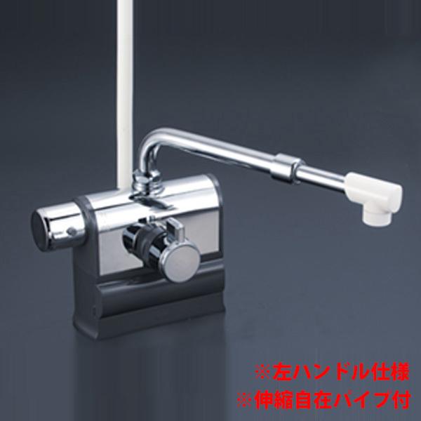 【KF3008LSJ】 浴室水栓 シャワー KVK デッキ形サーモスタット式 左ハンドル仕様 伸縮自...