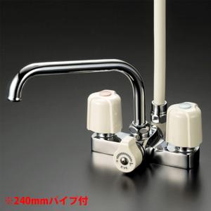 KVK 【KF12E】 浴室水栓 デッキ形2ハンドルシャワー 220mmパイプ KVK 【KF12E】 浴室水栓 デッキ形2ハンドルシャワー 220mmパイプ