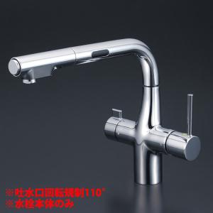 KVK ビルトイン浄水器用シングルシャワー付混合栓 浄水カートリッジ