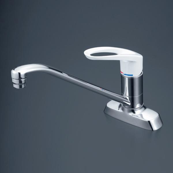 【KM5081】 KVK キッチン 混合水栓 シングルレバー 取付ピッチ102mm