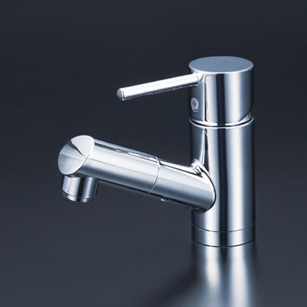 【KM8021T】 KVK 洗面 化粧室 シャワー・ホース引出しタイプ／シングルレバー 混合水栓