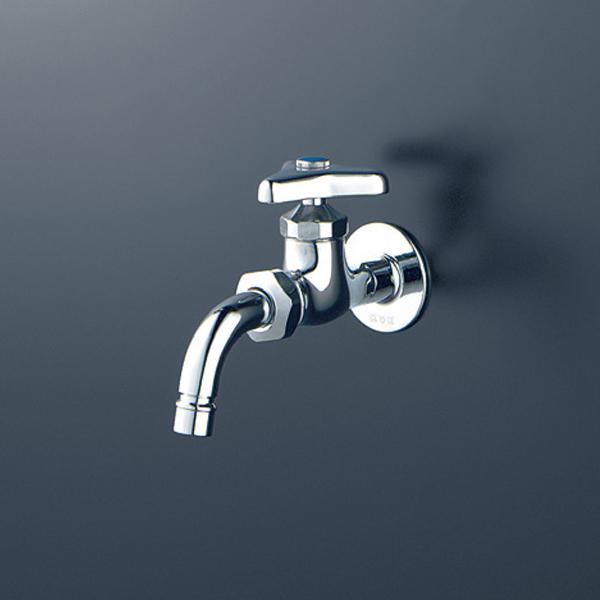 【K34B】 KVK 水栓 洗濯機用 吐水口回転形給水栓 ワンタッチノズル付