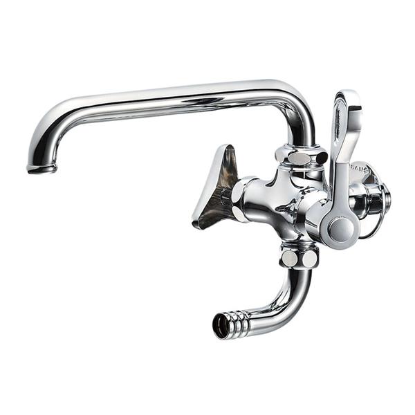 【E2310-13】三栄 二口自在水栓 厨房用二口横形 共用形 SANEI