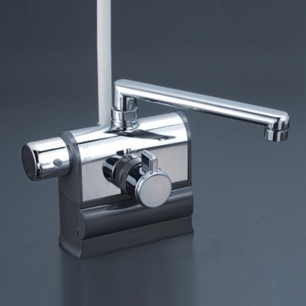 【KF3008LR2S2HS】KVK バス用 デッキ形サーモスタット式シャワー 左ハンドル仕様メッキ...