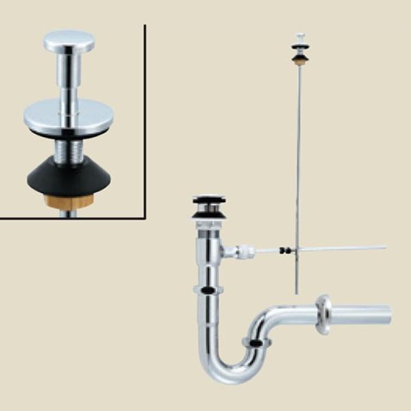 【LF-6SAU】リクシル 洗面器・手洗器用セット金具 ポップアップ式排水金具(呼び径32mm) 床...