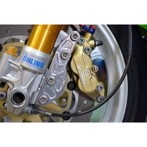 ZRX1100/1200　オーリンズ正立用フロントキャリパーサポート　シルバー