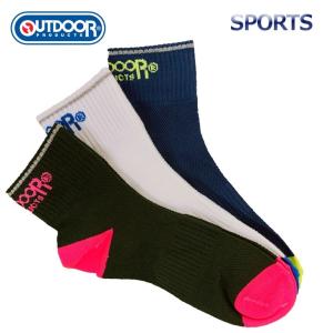 OUTDOOR アウトドア メンズスポーツ３Ｐソックス　靴下　ライン　size:25-27　326　送料無料