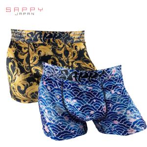 SAPPY（サピー） メンズ ボクサーパンツ クールトロピカル 青 M L LL