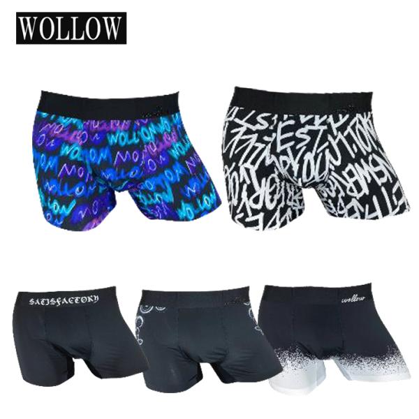 【WOLLOWワロー】W-47 48 49 50 51 黒　マルチ　メンズ　ボクサーパンツ　速乾履き...