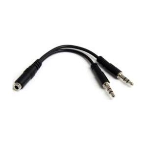 ＳｔａｒＴｅｃｈ．ｃｏｍ オーディオケーブル/2x 3極 - 4極変換/13cm/オス・メス/ブラッ...