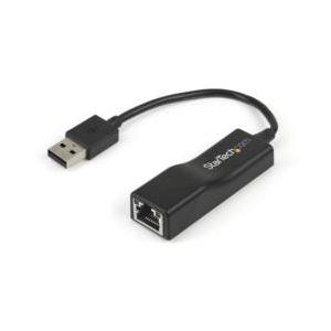 ＳｔａｒＴｅｃｈ．ｃｏｍ LANアダプター/USB 2.0/1x RJ45/10Mbps/100Mbps/ブラック 目安在庫=○｜compmoto-y