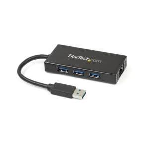 ＳｔａｒＴｅｃｈ．ｃｏｍ USBハブ/USB 3.0/USB-A - 3x USB-A/LAN/バスパワー/ブラック