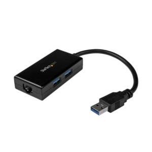 StarTech．com LANアダプター/USB 3.0/1x RJ45/10/100/1000 Mbps/2x USB-A 目安在庫=