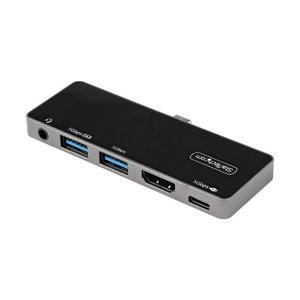 ＳｔａｒＴｅｃｈ．ｃｏｍ USBマルチハブ/USB-C/4K60Hz HDMI/100W PD/2x USB/AUX/直挿 目安在庫=○｜compmoto-y