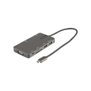 ＳｔａｒＴｅｃｈ．ｃｏｍ USBマルチハブ/USB-C/4KHDMI又はVGA/100W/4xUSB/LAN/SD/長尺cbl 目安在庫=○｜compmoto-y