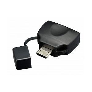 グリーンハウス au(CDMA)-USB MicroB変換コネクタ ブラック GH-AU-MBK メーカー在庫品｜compmoto-y