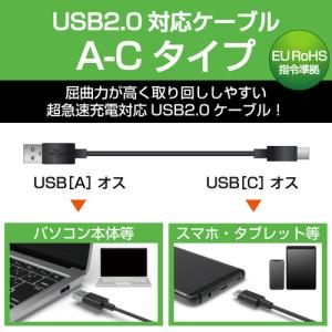 エレコム スマートフォン用USBケーブル USB(A-C) 認証品 やわらか耐久 1.2m ホワイト メーカー在庫品｜コンプモト ヤフー店