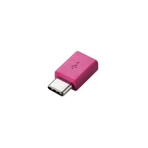 エレコム スマートフォン用USB変換アダプタ USB (microBメス) -USB (Cオス) ピンクの商品画像