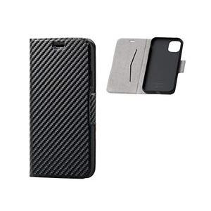 エレコム iPhone 11 ソフトレザーケース 磁石付 薄型 カーボン調(ブラック) メーカー在庫品｜compmoto-y