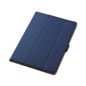 エレコム iPad 10.2 2019 フラップケース ソフトレザー 360度回転 ネイビー メーカー在庫品
