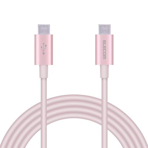 エレコム USB Type C ケーブル 2m PD 60W 断線シニクイ 耐久仕様 ピンク メーカ...