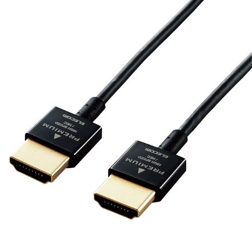 エレコム HDMIケーブル プレミアム 1.5m 4K対応 スリム 小型コネクタ CAC-HDPSS...