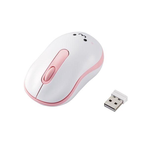 エレコム 静音 小さめ ワイヤレスマウス 光学式 3ボタン Sサイズ かわいいかわいい ピンク メー...