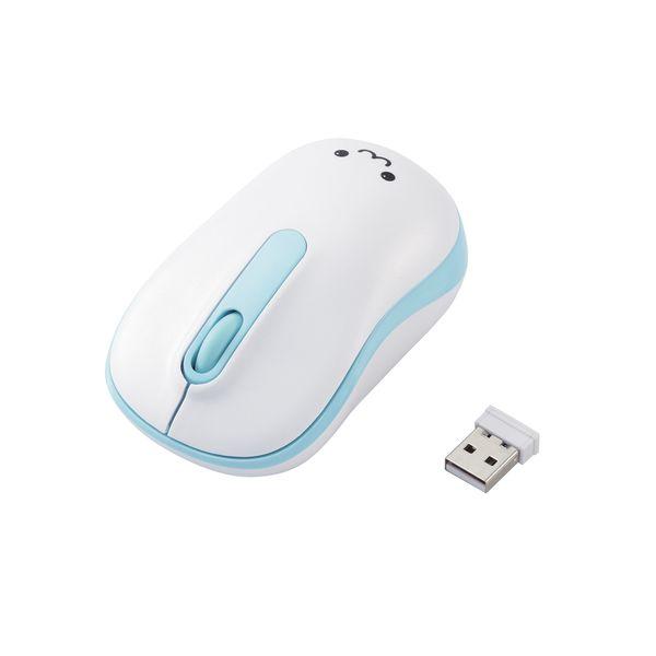 エレコム 静音 ワイヤレスマウス 無線 光学式 3ボタン Mサイズ ブルー メーカー在庫品