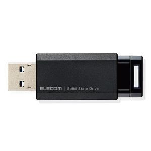 エレコム SSD 外付け ポータブル 250GB 小型 ノック式 USB3.2(Gen1)対応 ブラック PS4/PS4Pro/PS5 メーカー在庫品｜compmoto-y