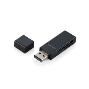 エレコム カードリーダー SD microSD対応 直挿し スティックタイプ キャップ付 ブラック メーカー在庫品｜コンプモト ヤフー店