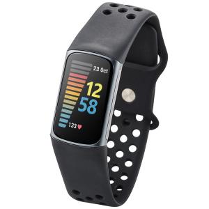 エレコム Fitbit Charge5 交換バンド ベルト Lサイズ 通気性