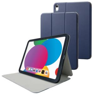 エレコム iPad 第10世代 フラップケース スリープ対応 ネイビー メーカー在庫品｜compmoto-y