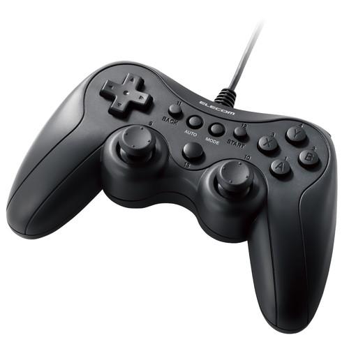 エレコム ゲームパッド Xinput PS系ボタン配置 13ボタン 連射 軽量 ブラック メーカー在...